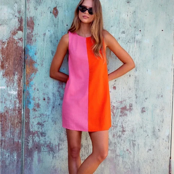 Mister Zimi Margot Mini Dress In Strawberry Spritz - Picture 1 of 8